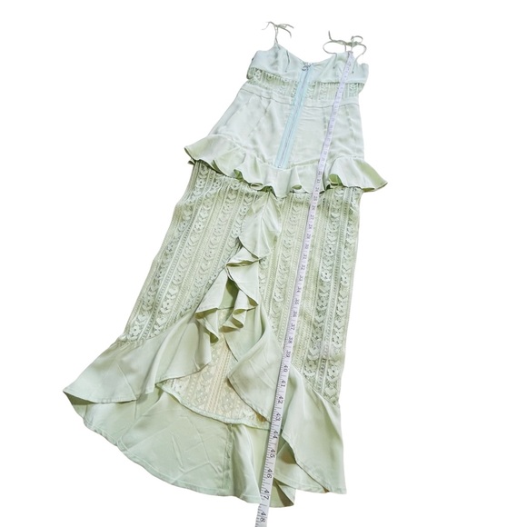 NWT For Love and Lemons Lovebird Lace Midi Dress Size Small Green - Picture 11 of 16